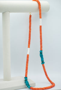 Marrakesh Orange Velvet Necklace