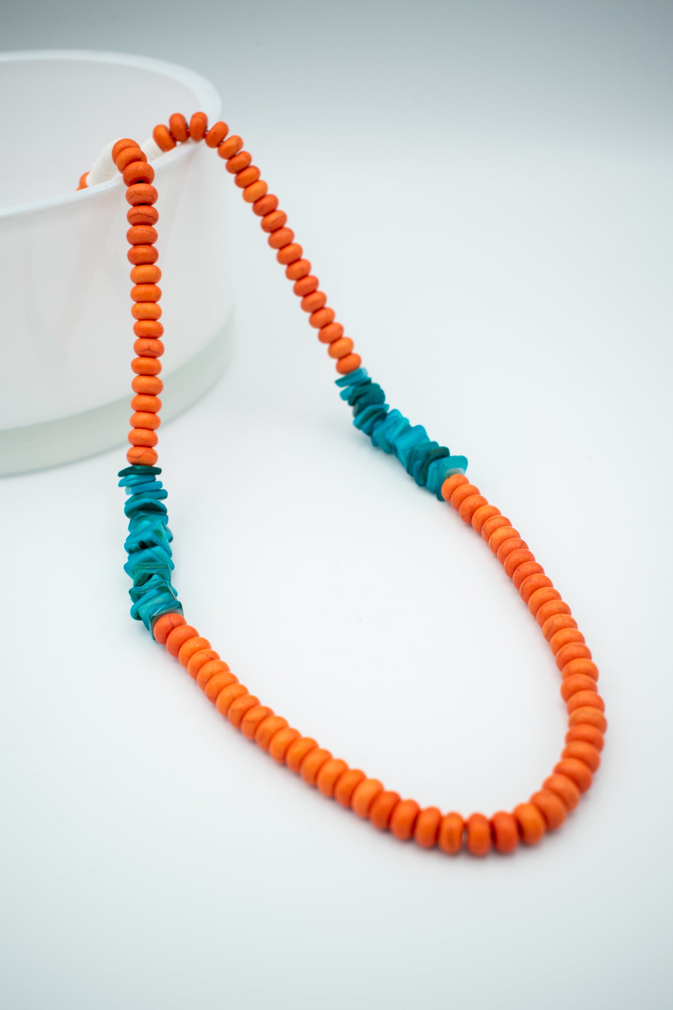 Marrakesh Orange Velvet Necklace