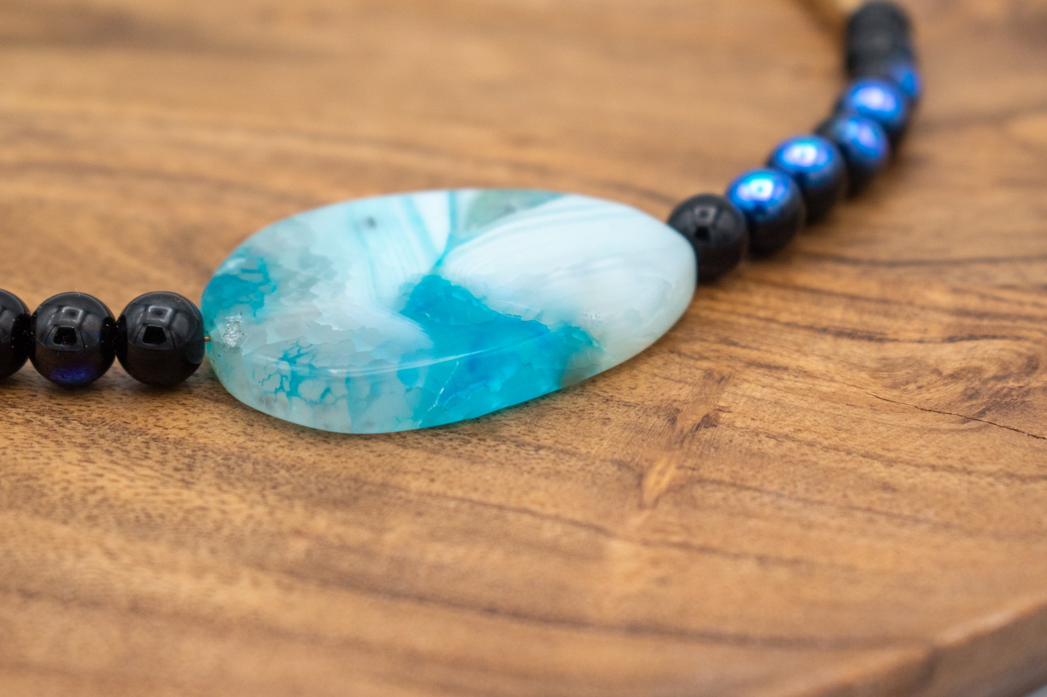 closeup of Bahama Breeze necklaces