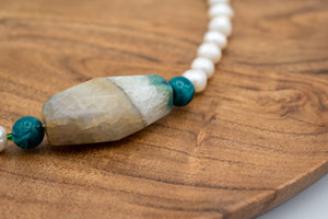 closeup of Ocean Sand Pearl necklace