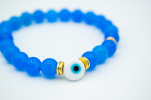 Closeup of  Emanuel Evil Eye bracelet