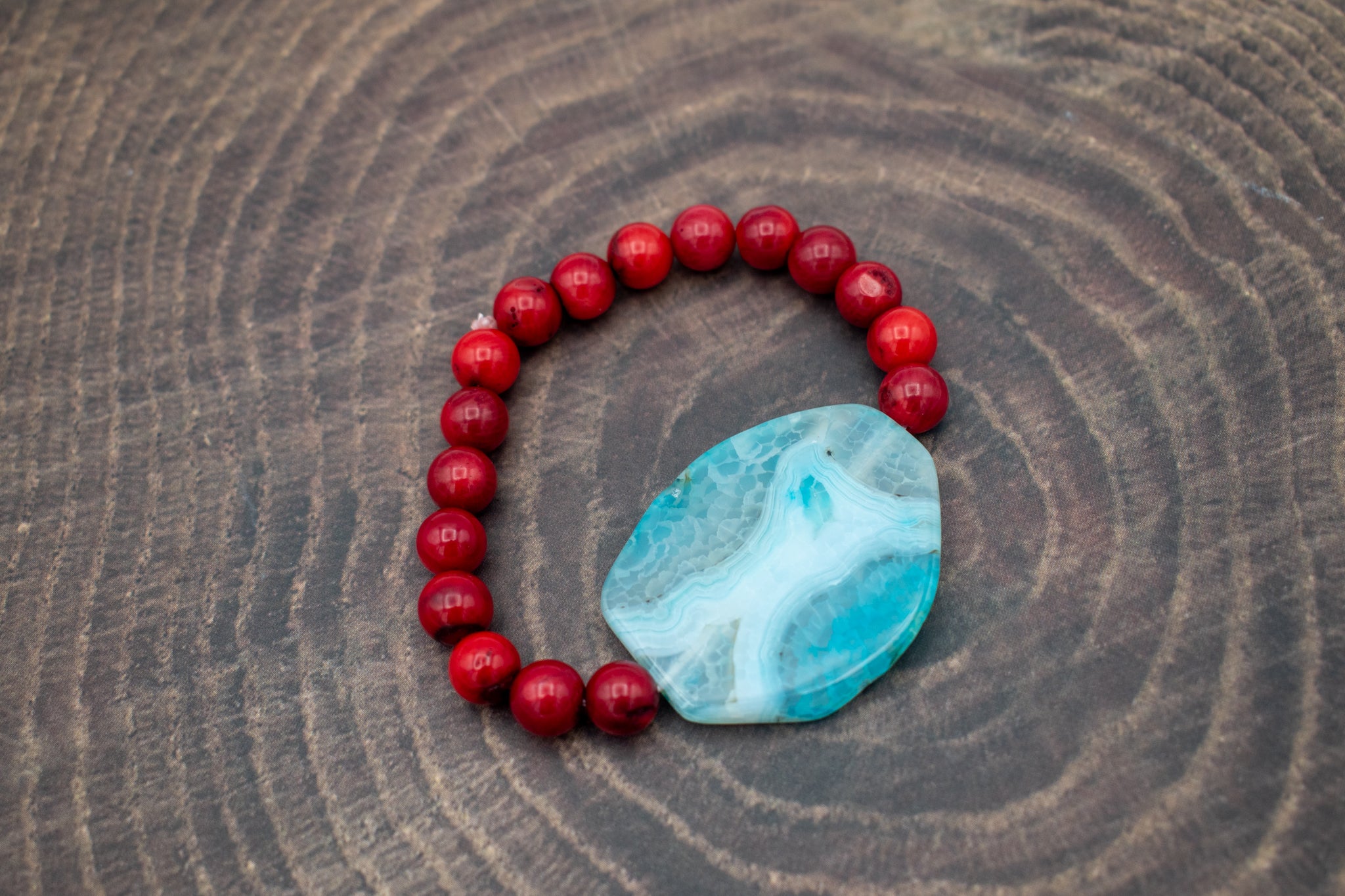 top view of Blue Agate Marrakesh Bracelet