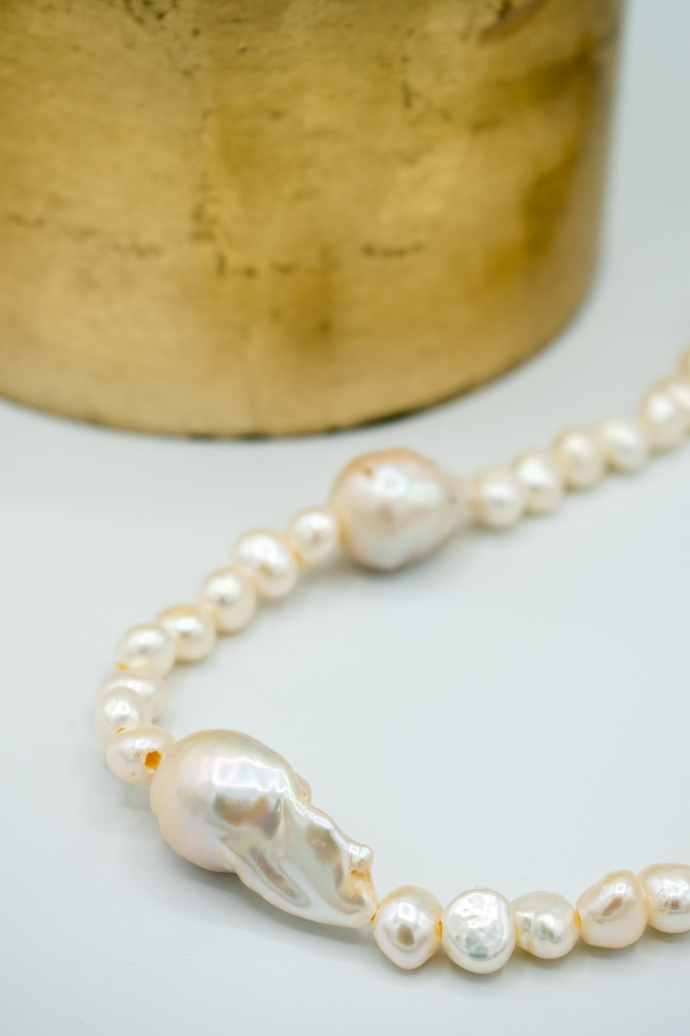 closeup of Pearl Necklace