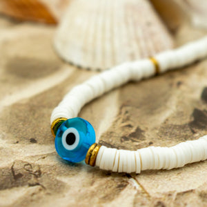 Abigail White Evil Eye choker