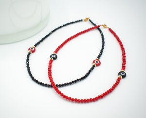 Black And Red Protection Chokers