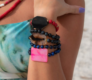 woman wearing a Healing stone bracelet 