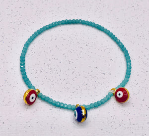 Evil Eye Beaded Bracelet — Blue Lotus